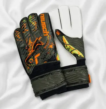 كفوف حارس مرمى Reusch زيتي وأسود وأخضر