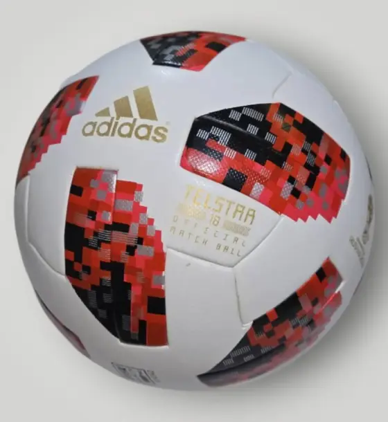 كرة قدم Adidas Telstar أبيض وأحمر وأسود