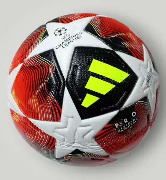 كرة قدم Adidas دوري أبطال أبيض وأحمر
